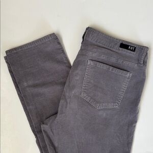 Kut From The Cloth Corduroy Catherine Boyfriend Gray Pants Women’s Size 12